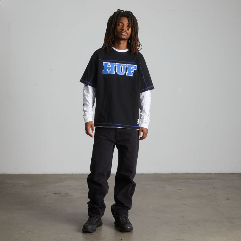 Huf Legacy Football T-Shirt Heather Grey