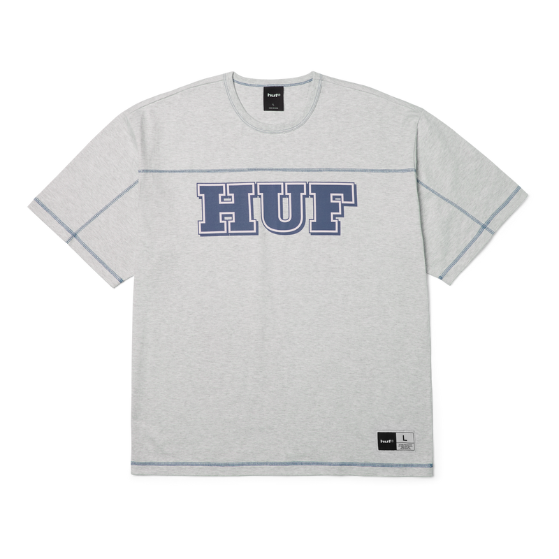 Huf Legacy Football T-Shirt Heather Grey