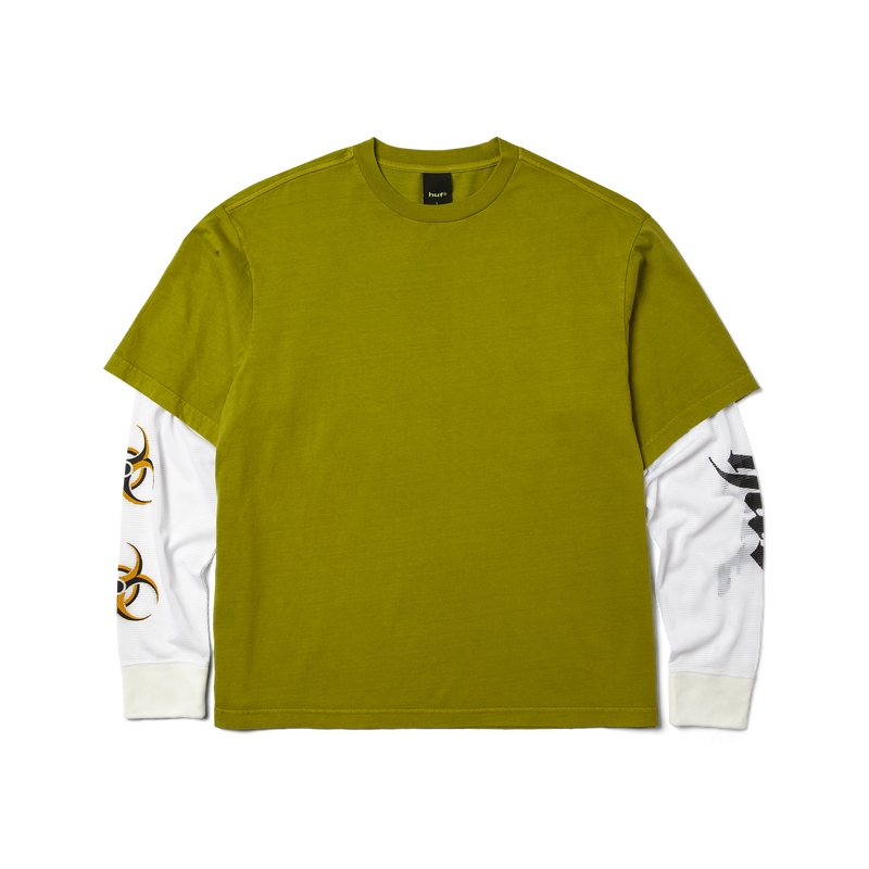 Huf Leon Long Sleeve Double Layer Top Acid Green