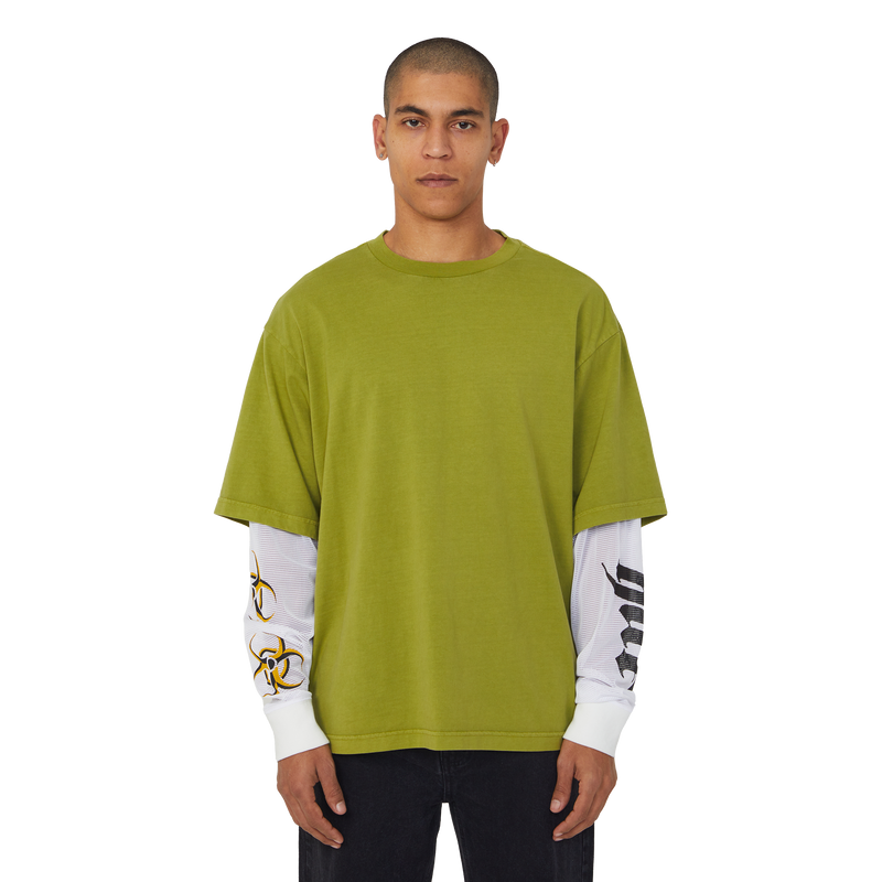 Huf Leon Long Sleeve Double Layer Top Acid Green