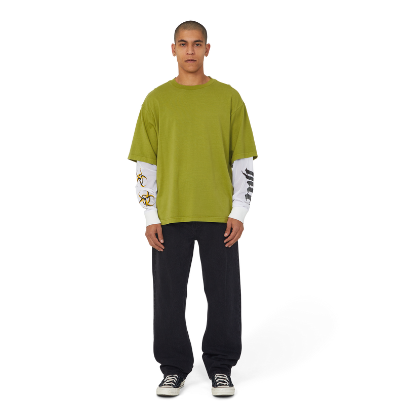 Huf Leon Long Sleeve Double Layer Top Acid Green