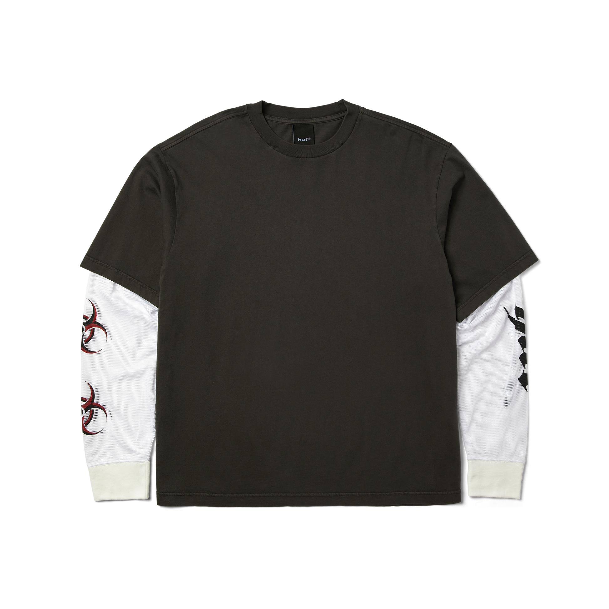 Huf Leon Long Sleeve Double Layer Top Vintage Black