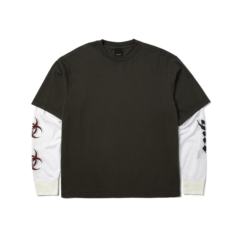Huf Leon Long Sleeve Double Layer Top Vintage Black