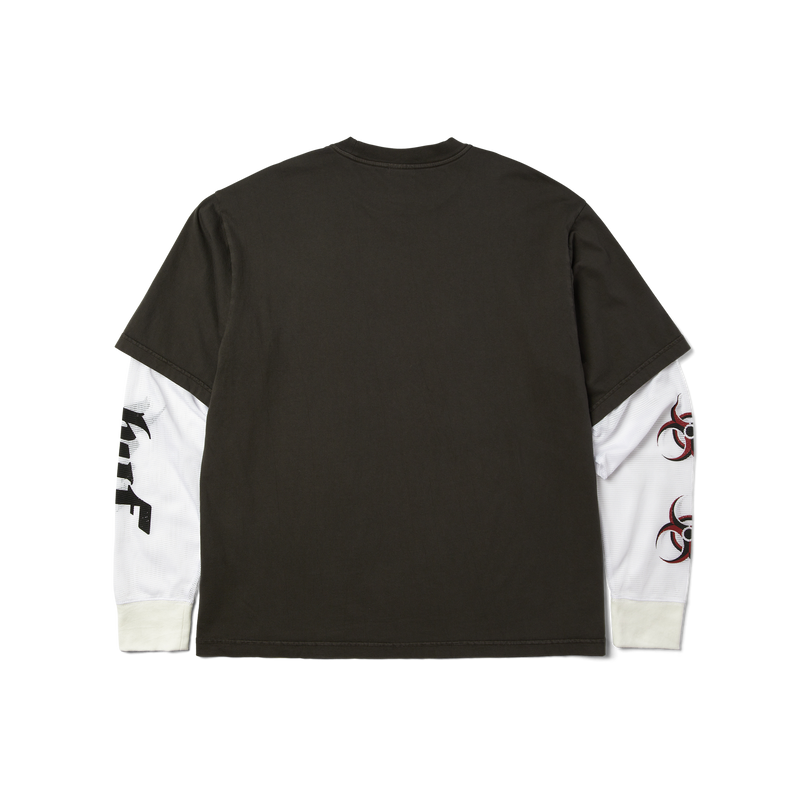 Huf Leon Long Sleeve Double Layer Top Vintage Black