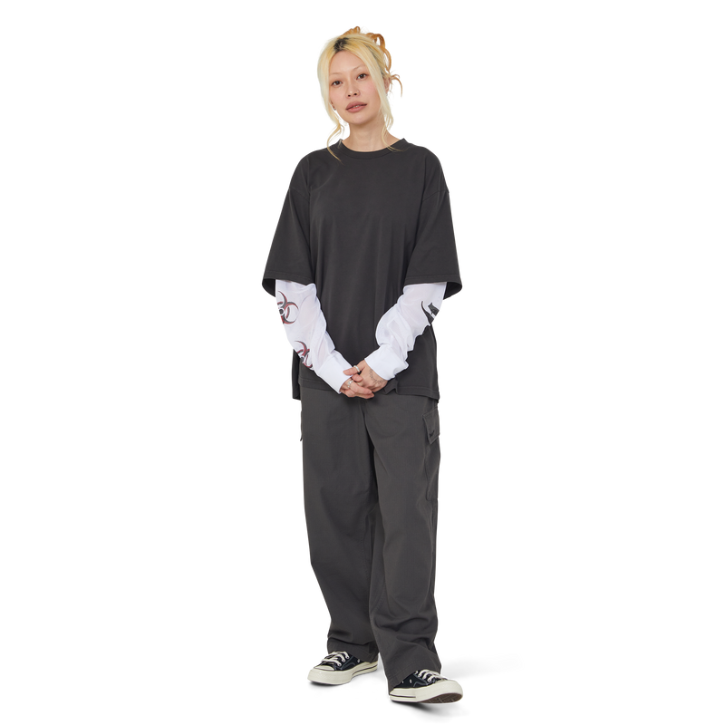 Huf Leon Long Sleeve Double Layer Top Vintage Black