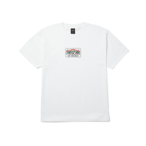 HUF x Thrasher License Plate T-Shirt - White