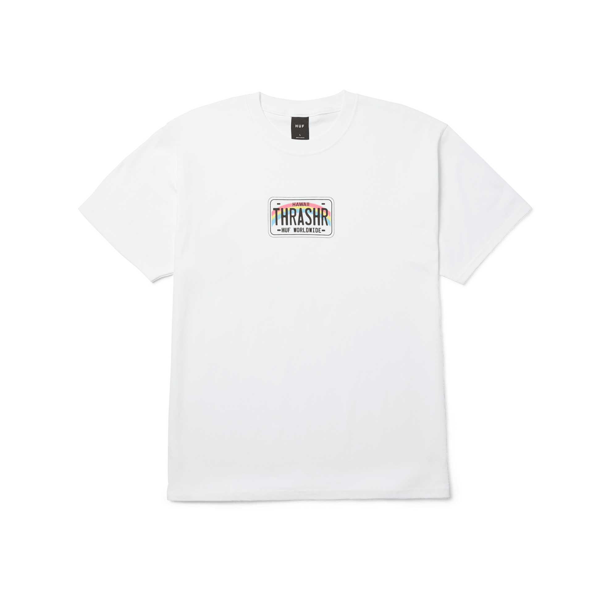 HUF x Thrasher License Plate T-Shirt - White