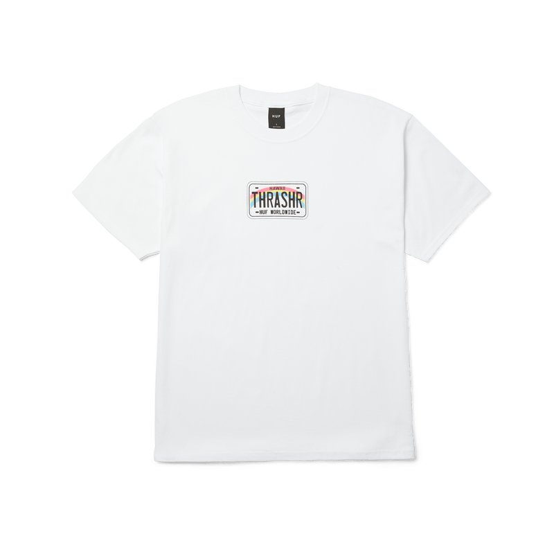 HUF x Thrasher License Plate T-Shirt - White
