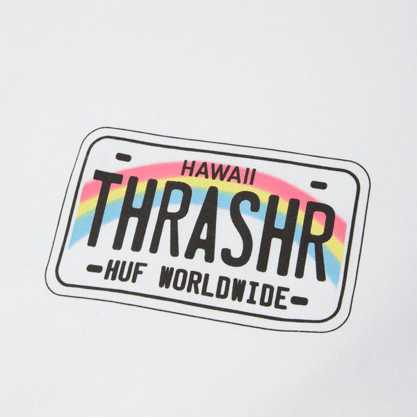 HUF x Thrasher License Plate T-Shirt - White
