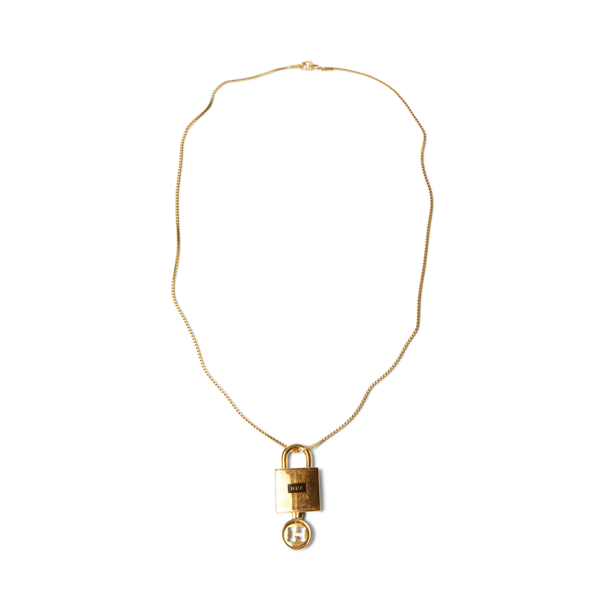Huf Lock & Key Pendant Gold