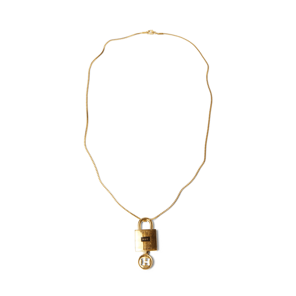 Huf Lock & Key Pendant Gold