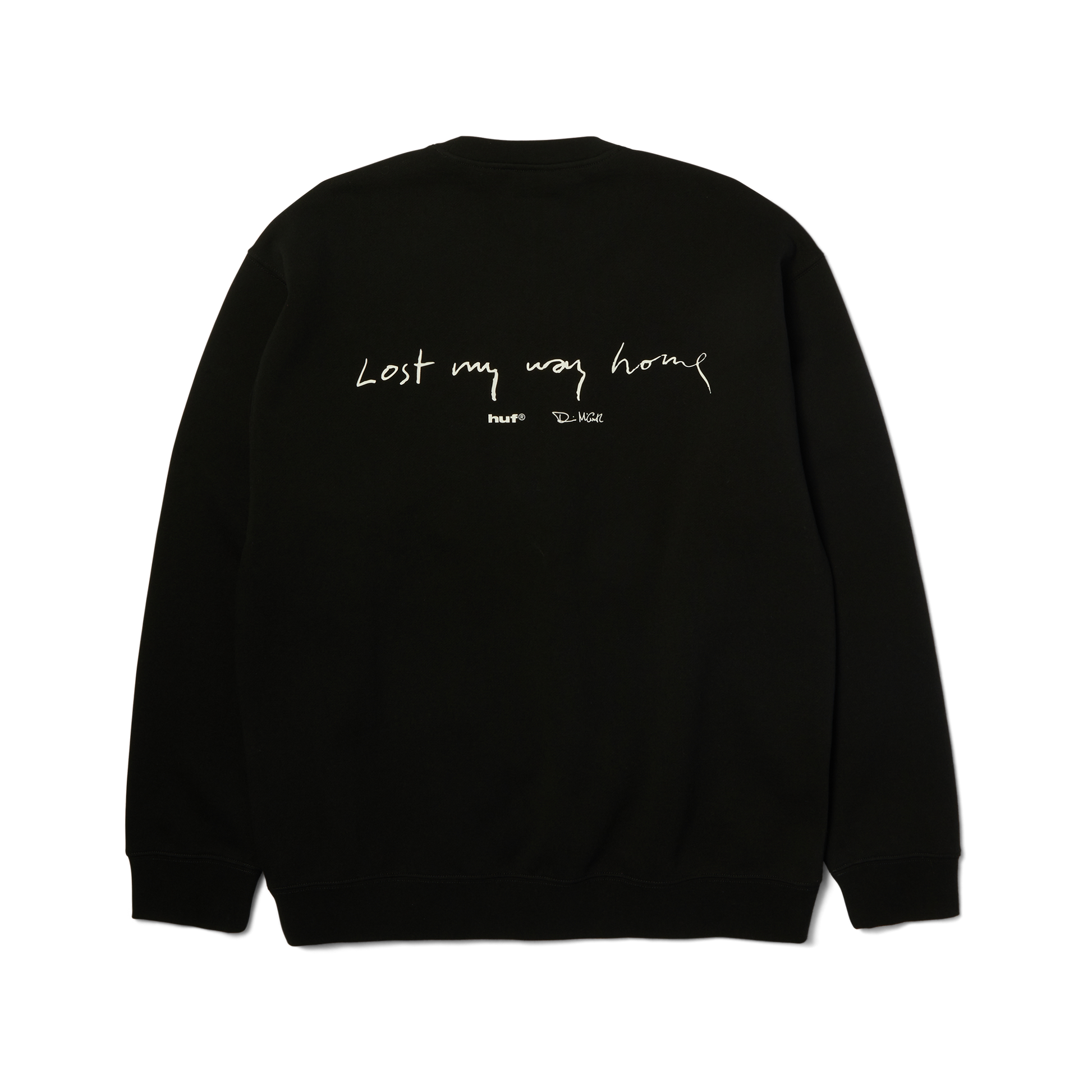 Huf Lost My Way Home Crewneck Sweatshirt Black