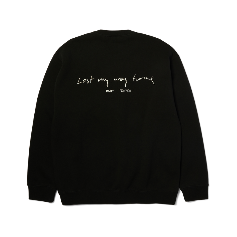 Huf Lost My Way Home Crewneck Sweatshirt Black