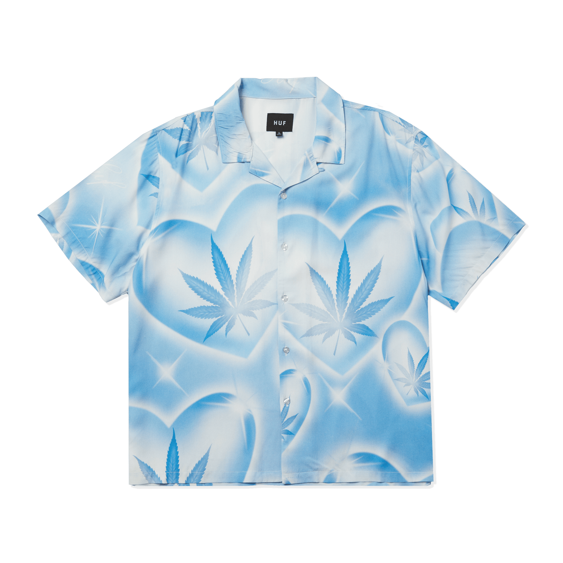 Huf Love In The Air Resort Shirt Pool Blue