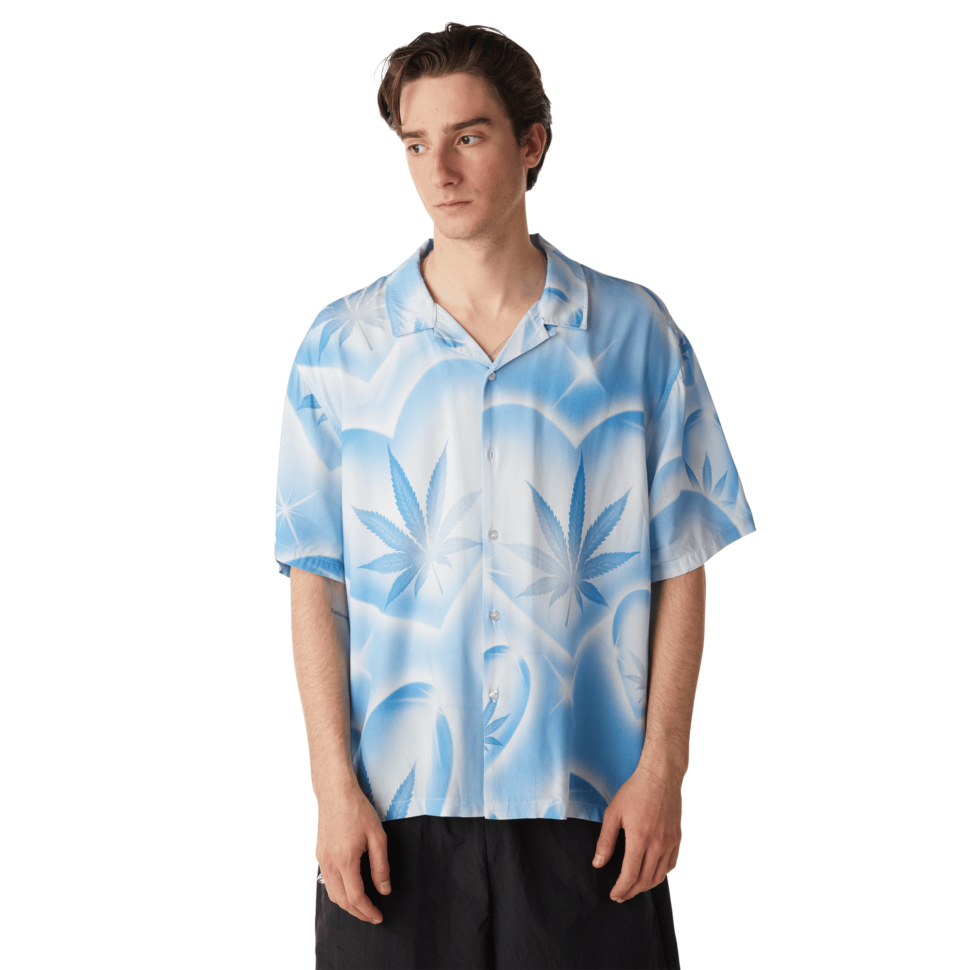 Huf Love In The Air Resort Shirt Pool Blue