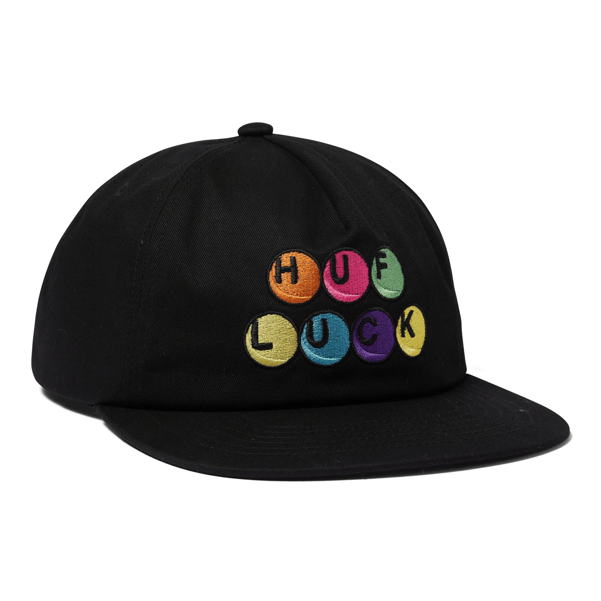 Huf Lucky 5 Panel Snapback Black