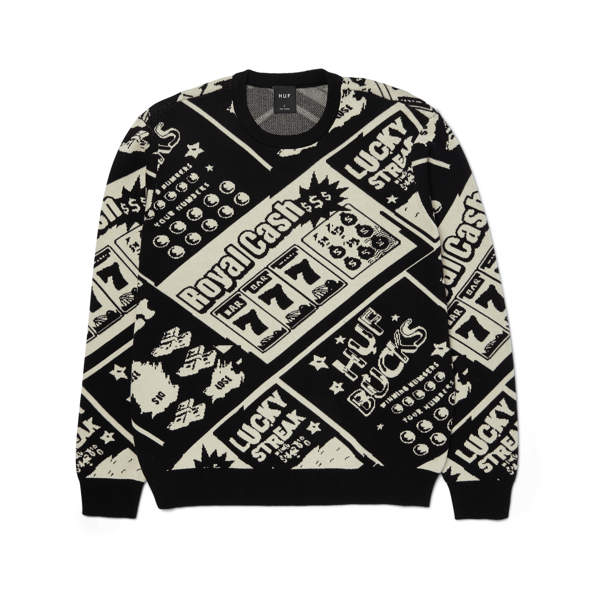Huf Lucky Crewneck Sweater Black