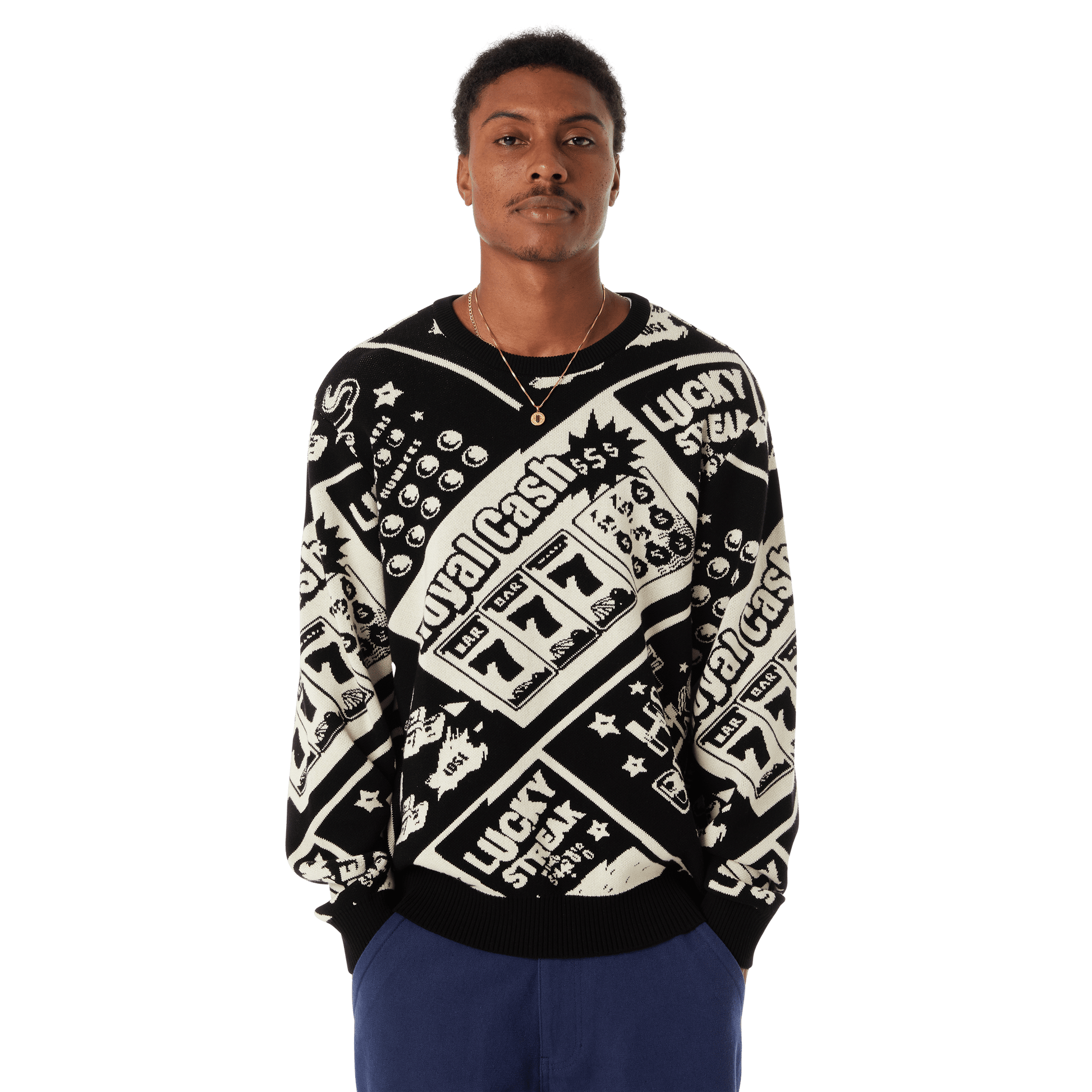 Huf Lucky Crewneck Sweater Black