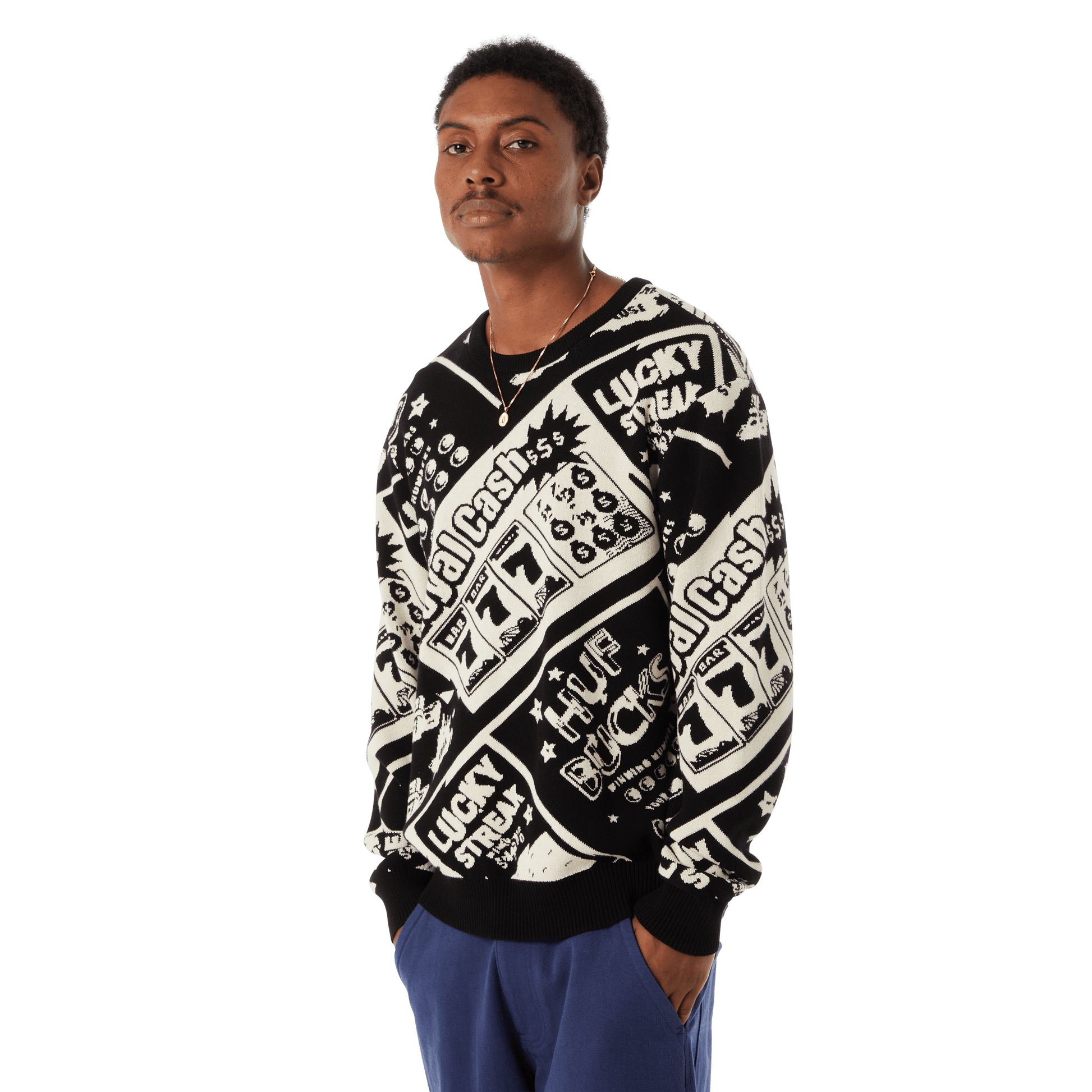 Huf Lucky Crewneck Sweater Black