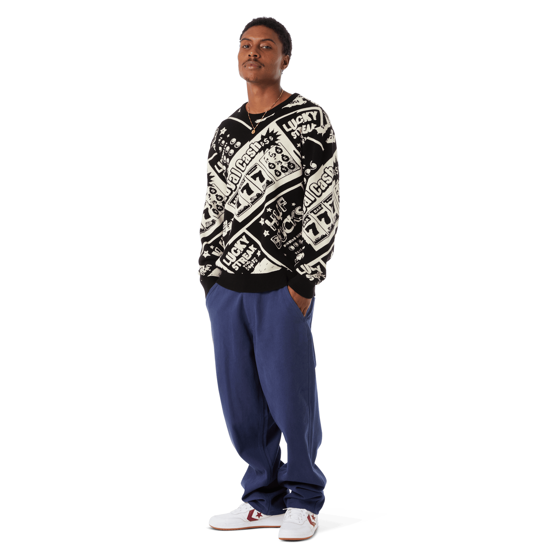 Huf Lucky Crewneck Sweater Black