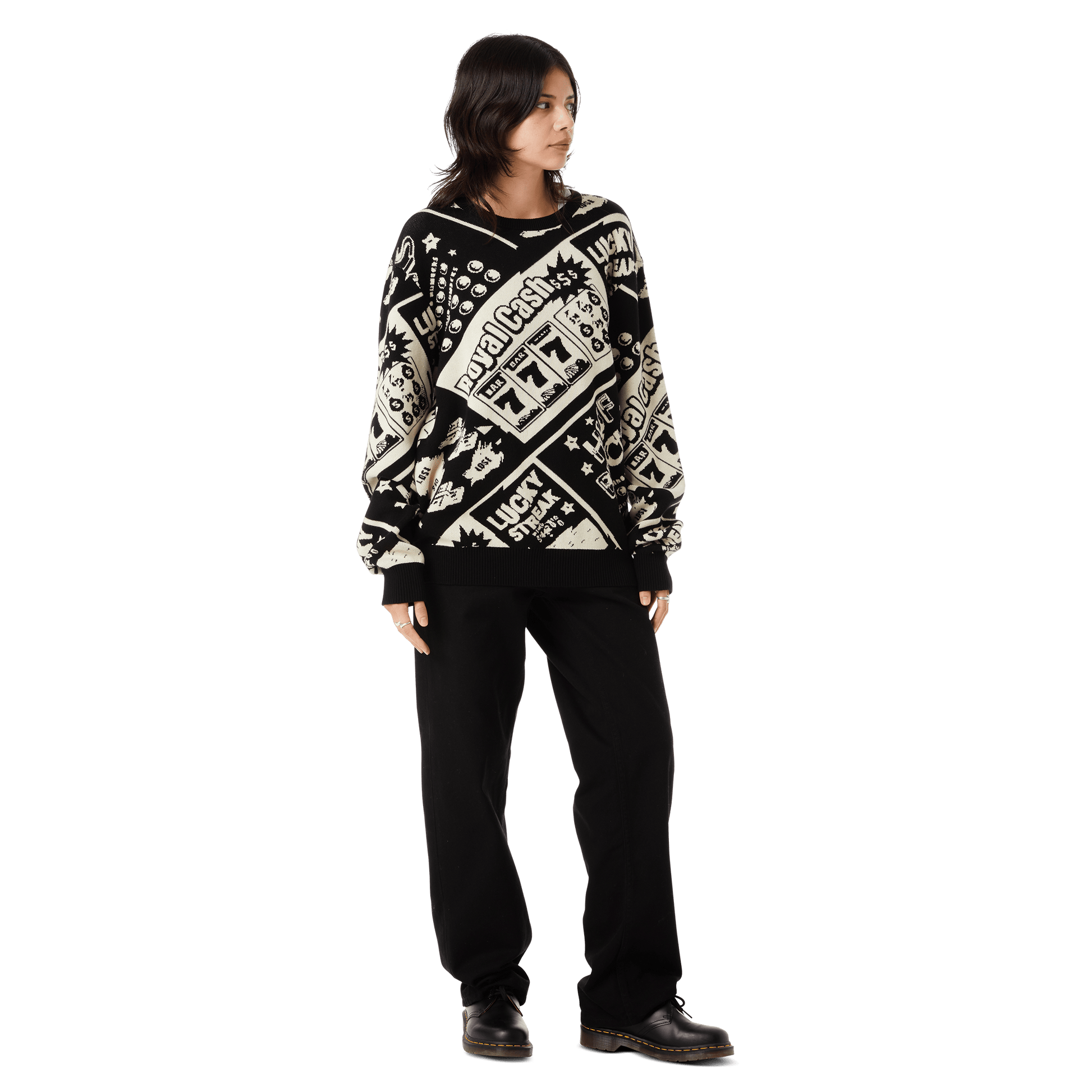 Huf Lucky Crewneck Sweater Black
