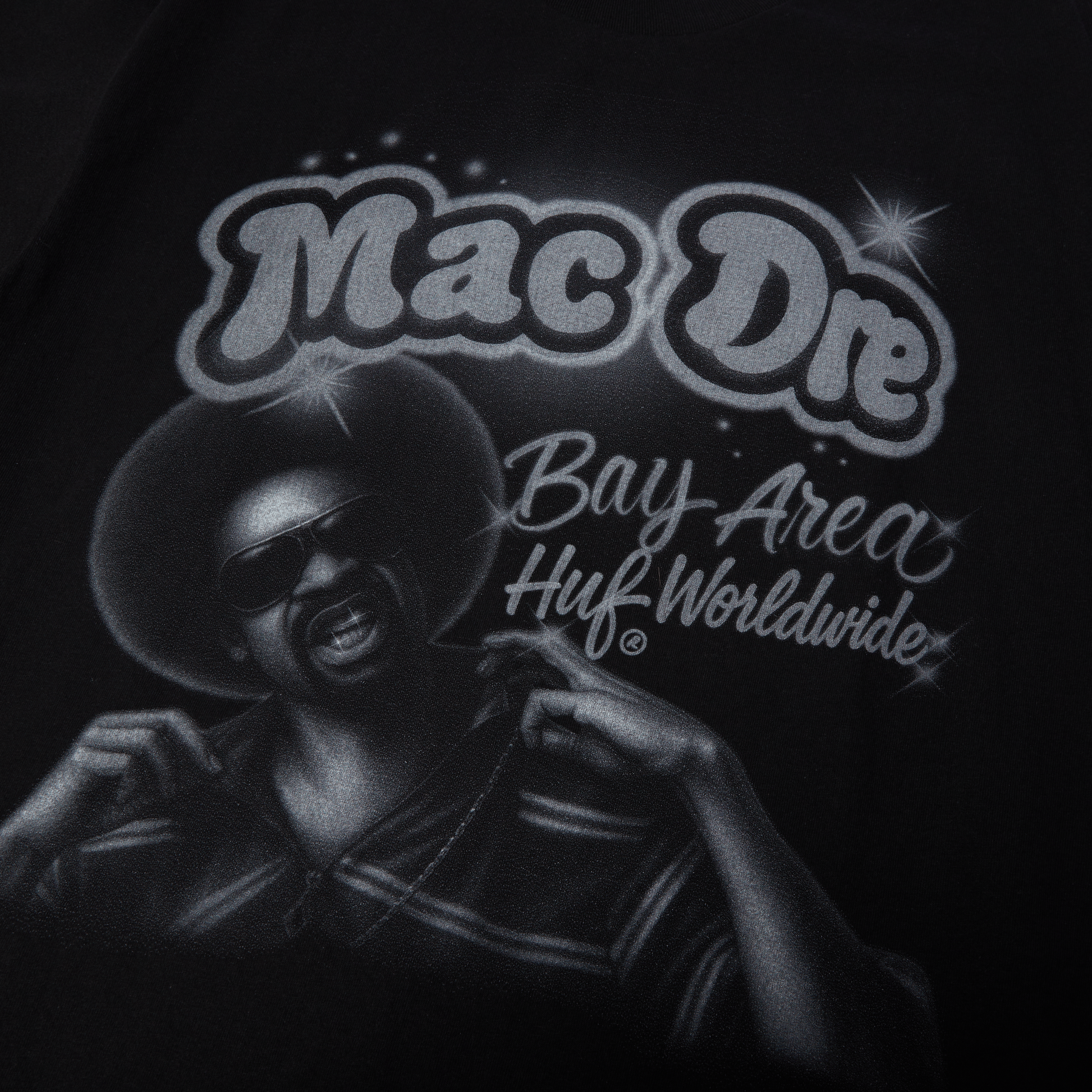 Huf x Mac Dre Airbrush T-Shirt Black