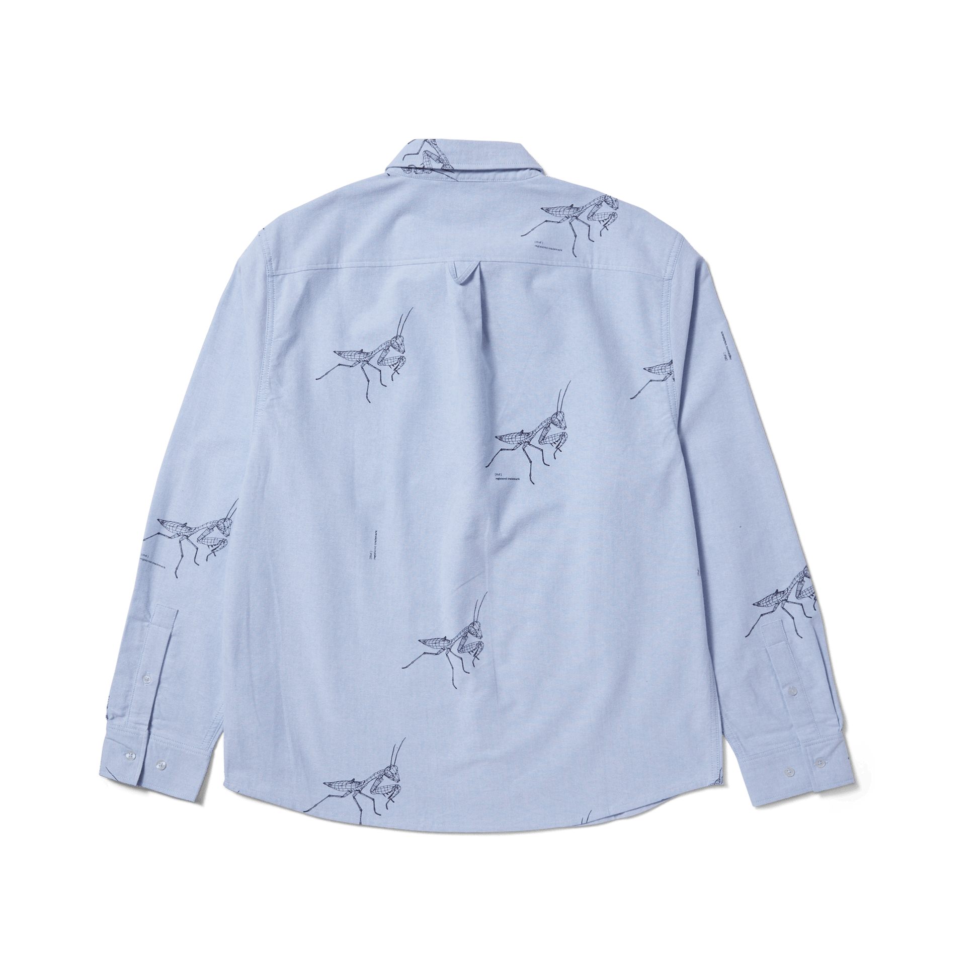Huf Mantis Long Sleeve T-Shirt Oxford Shirt Blue