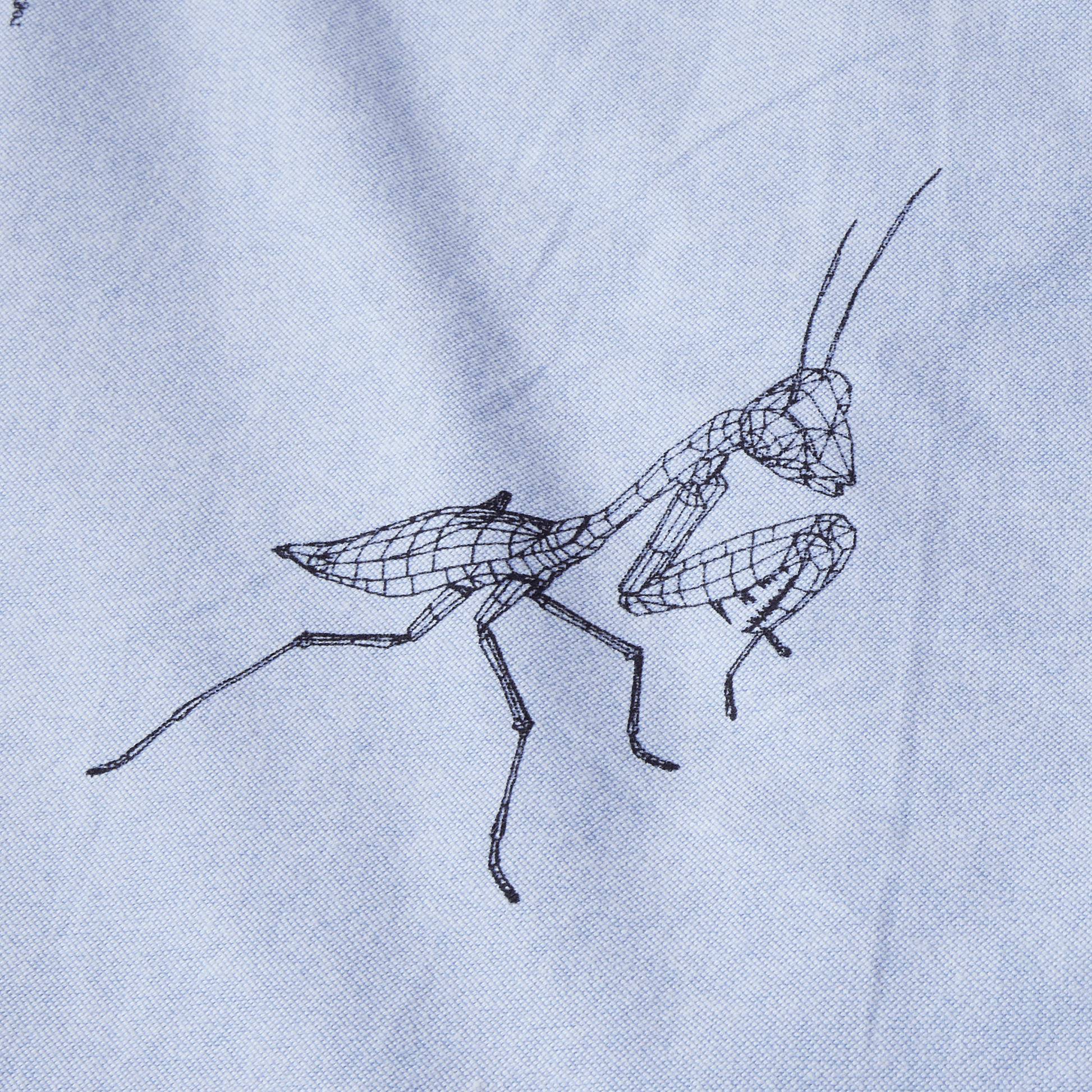 Huf Mantis Long Sleeve T-Shirt Oxford Shirt Blue