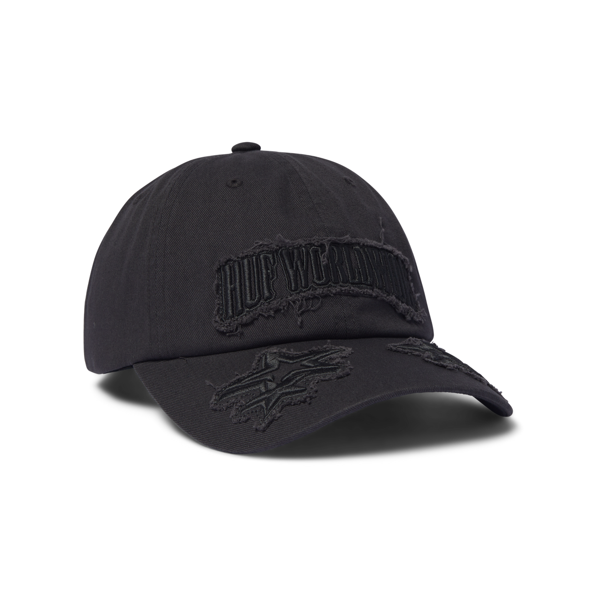 HUF Marquee Distress Snapback Hat Charcoal