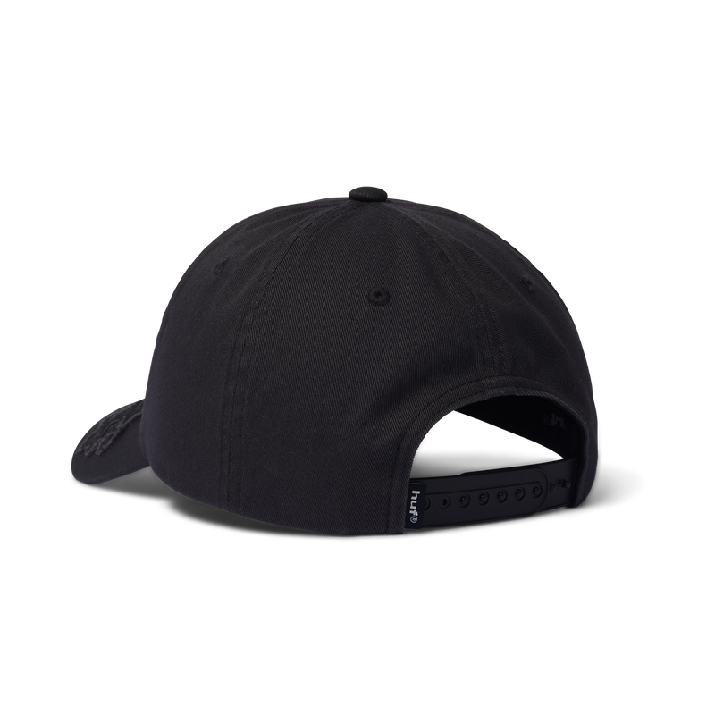 HUF Marquee Distress Snapback Hat Charcoal