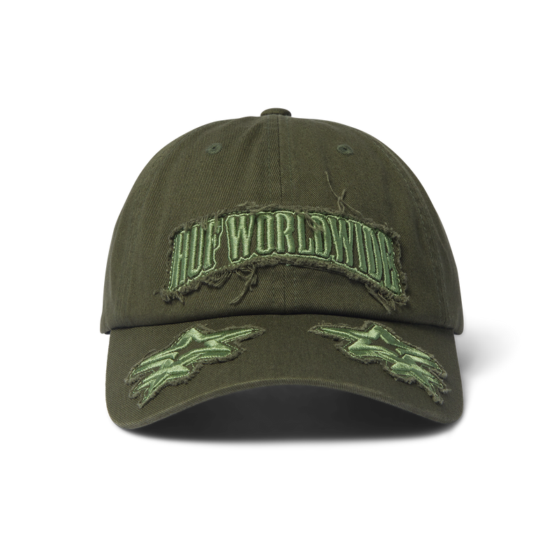 HUF Marquee Distress Snapback Hat Olive