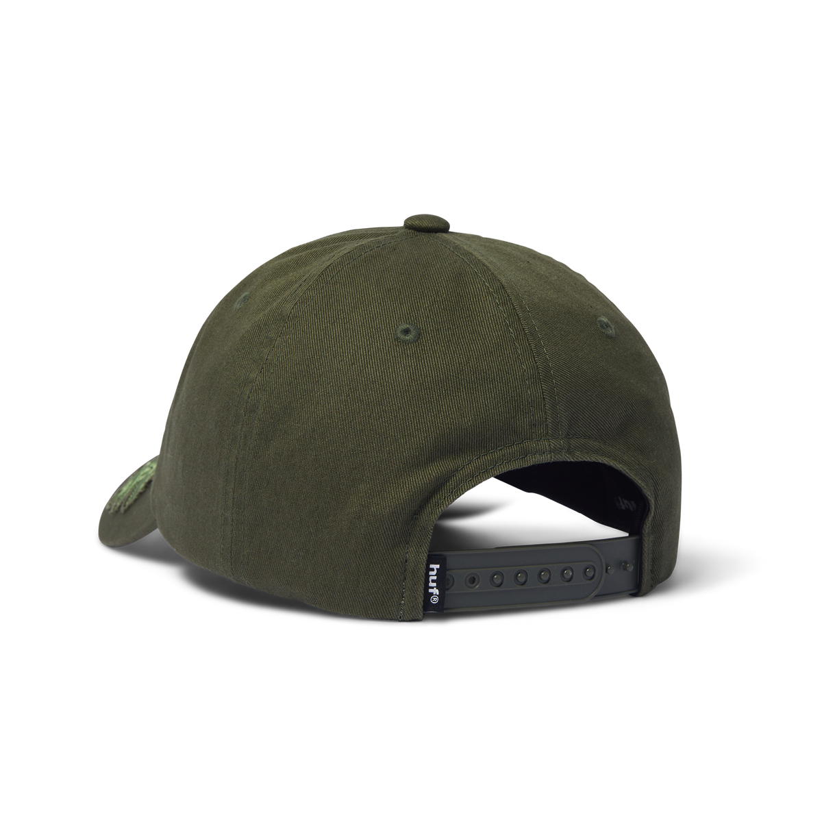 HUF Marquee Distress Snapback Hat Olive