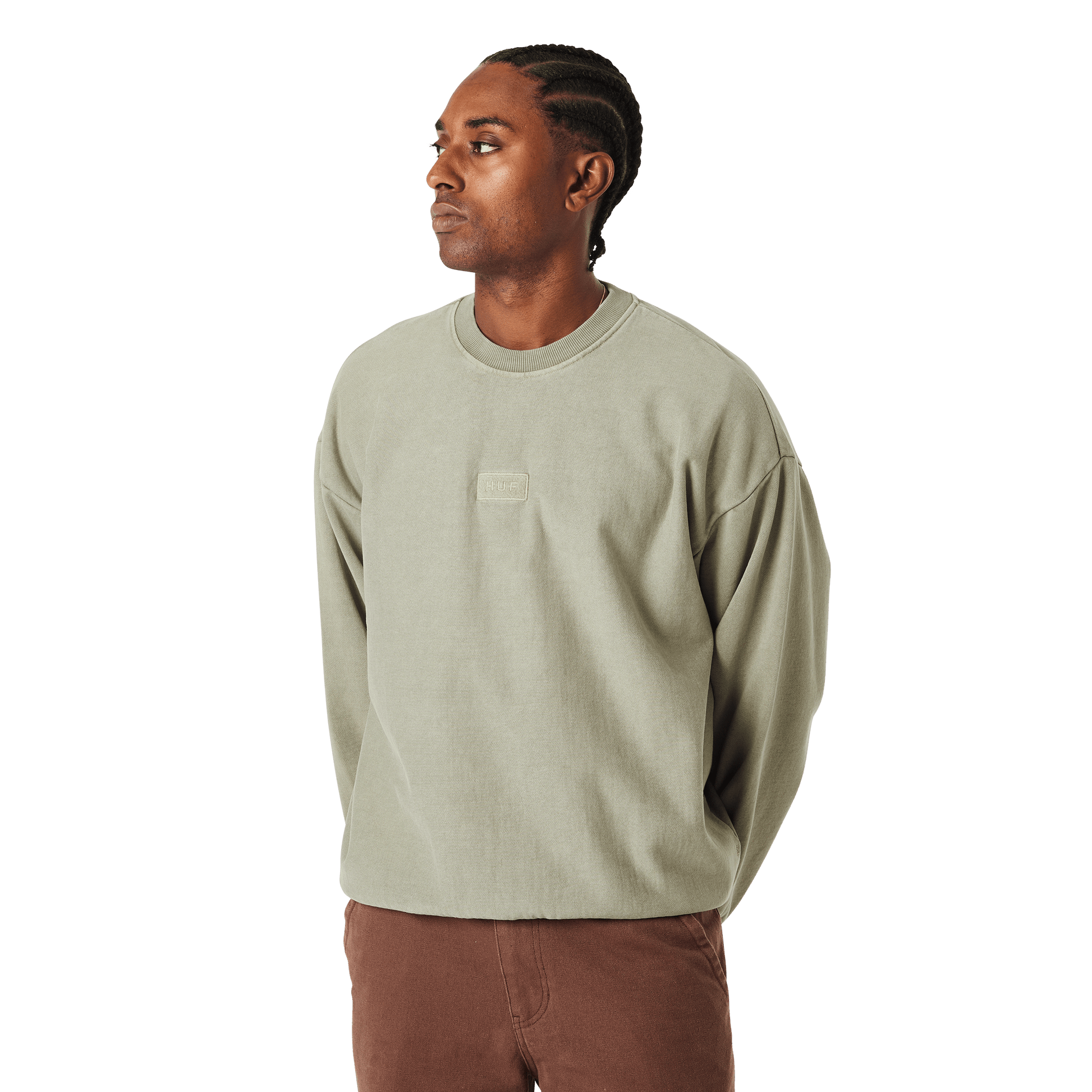 Huf Mason Crewneck Sweatshirt Olive
