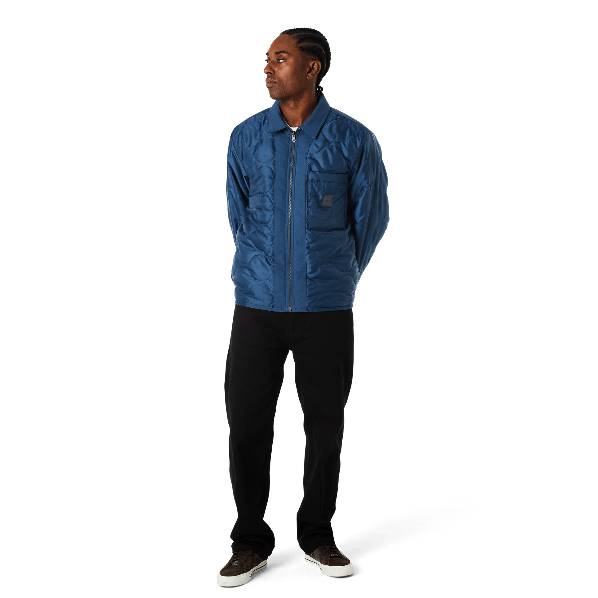 Huf Mason Reversible Shacket Oil Blue