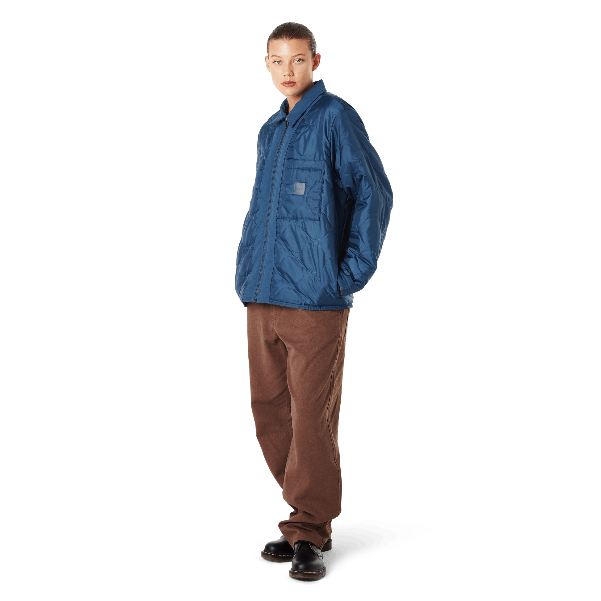 Huf Mason Reversible Shacket Oil Blue