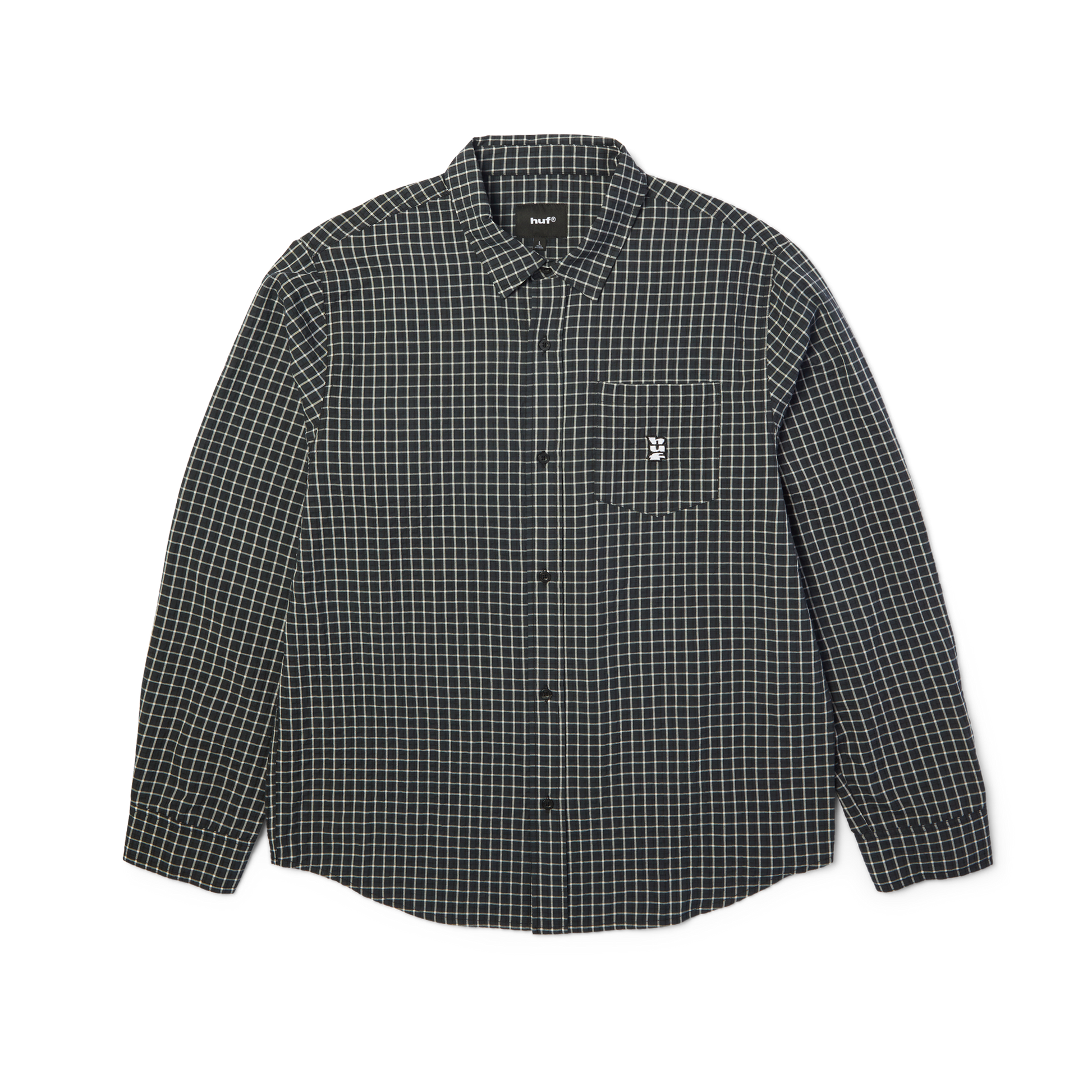 Huf Megablast Long Sleeve Woven Top Black