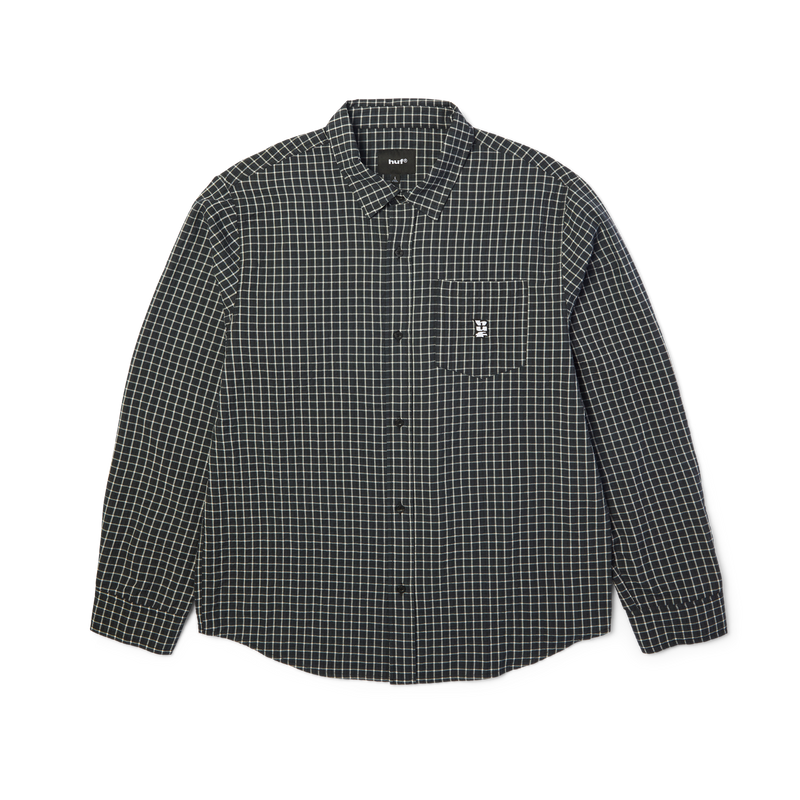 Huf Megablast Long Sleeve Woven Top Black