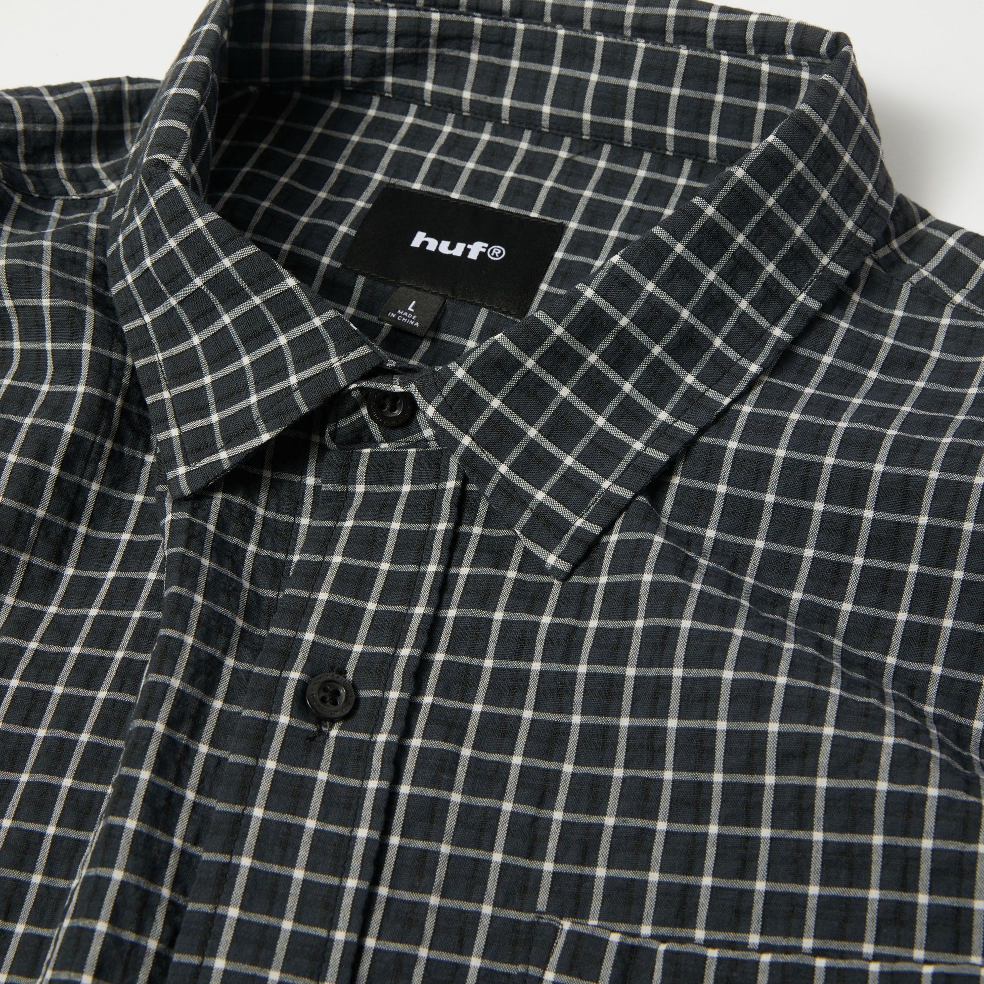Huf Megablast Long Sleeve Woven Top Black
