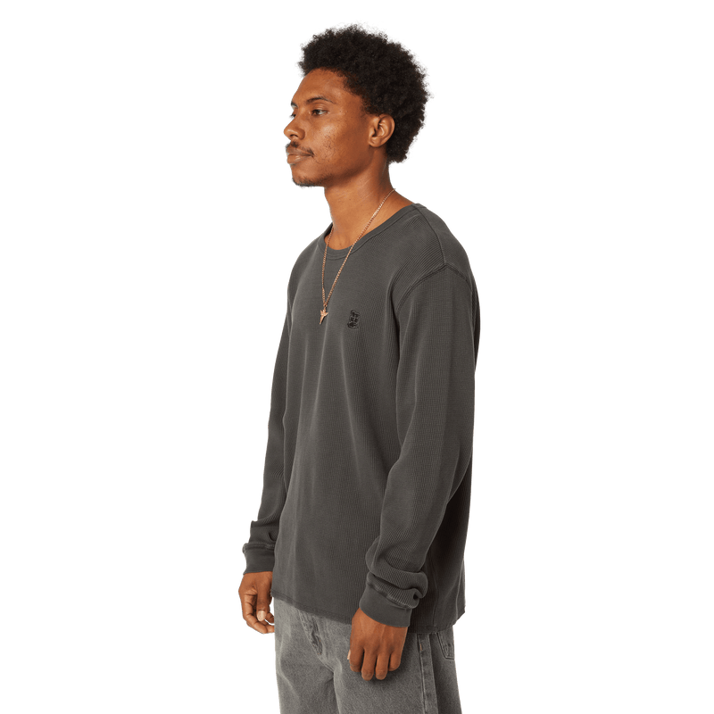 Huf Megablast Overdyed Long Sleeve T-Shirt Thermal Asphalt