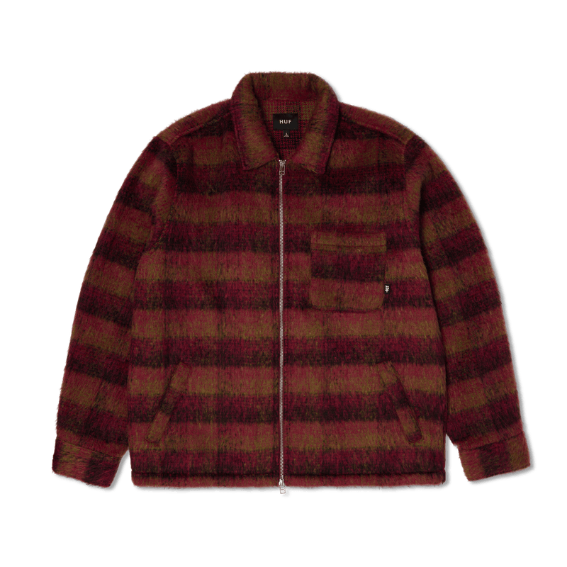 Huf Megablast Plaid Jacket Berry