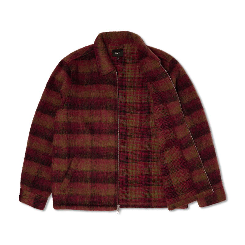 Huf Megablast Plaid Jacket Berry
