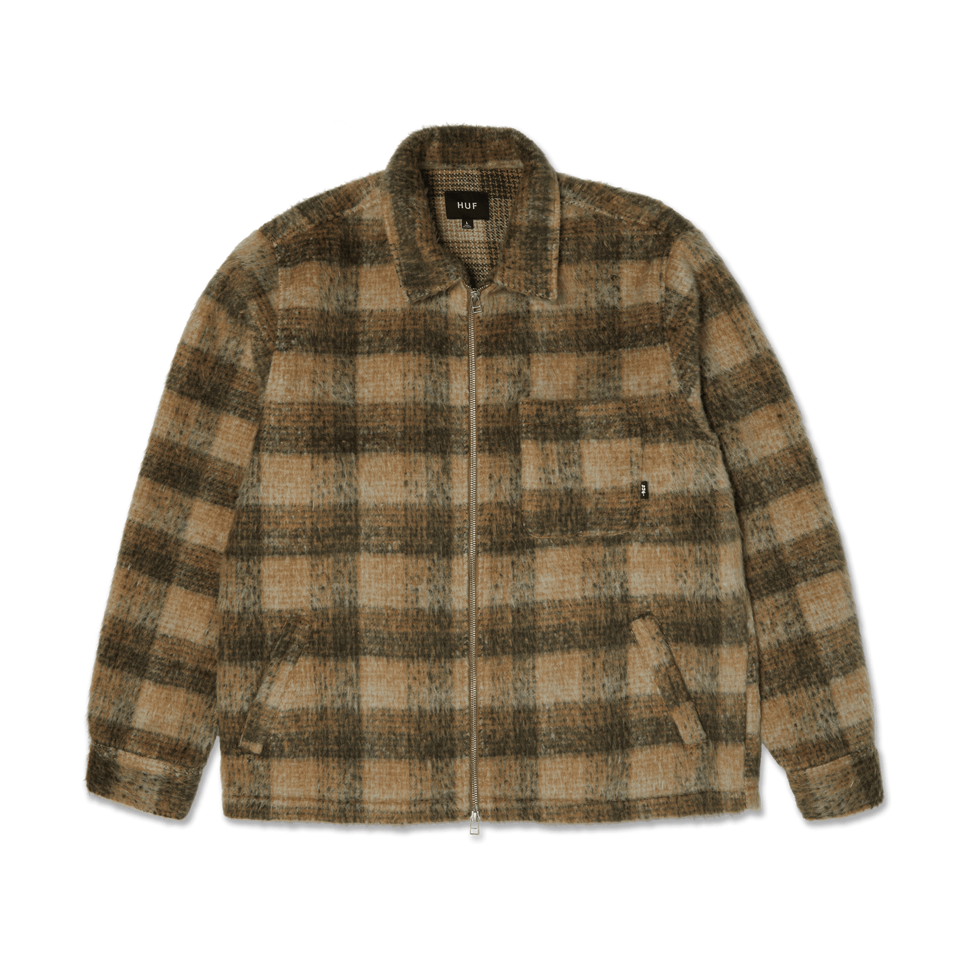 Huf Megablast Plaid Jacket Desert