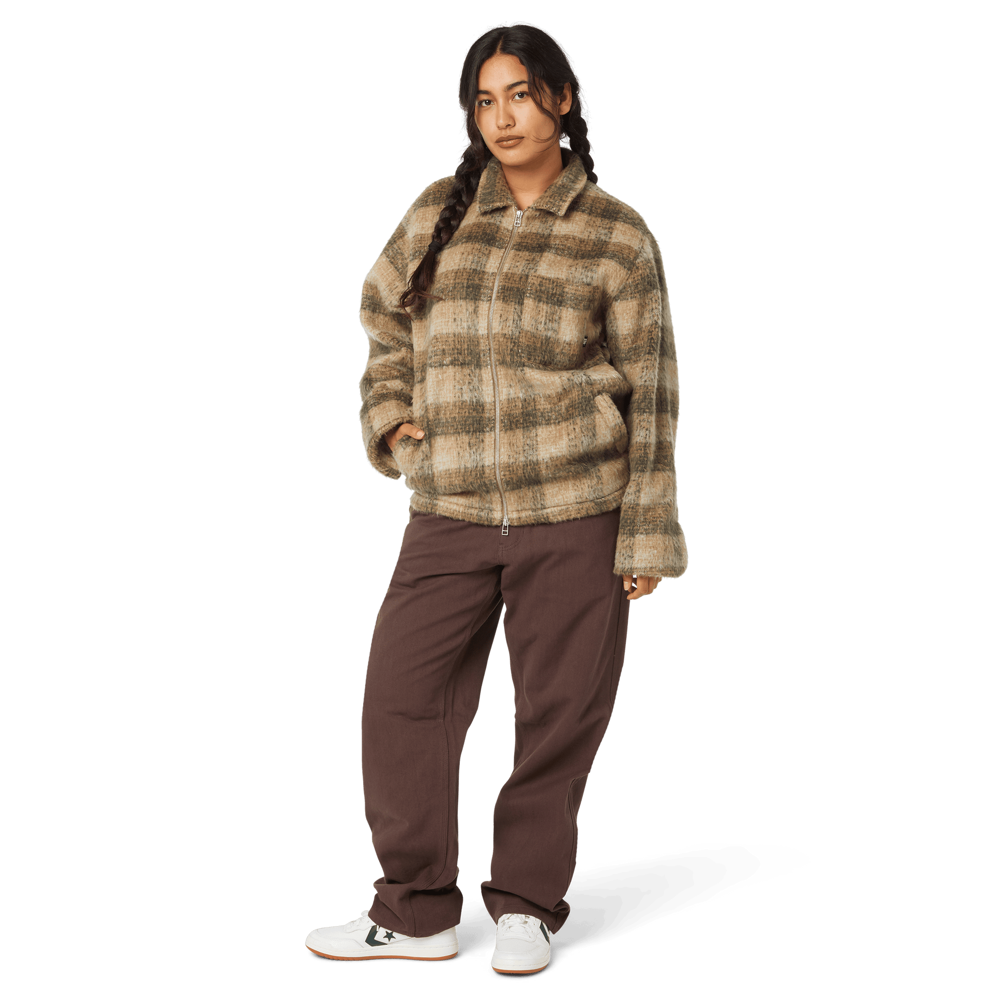 Huf Megablast Plaid Jacket Desert