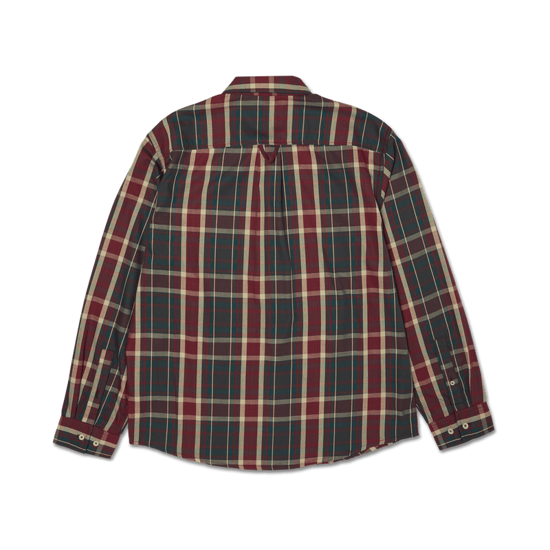 Huf Megablast Plaid Long Sleeve T-Shirt Deep Wine