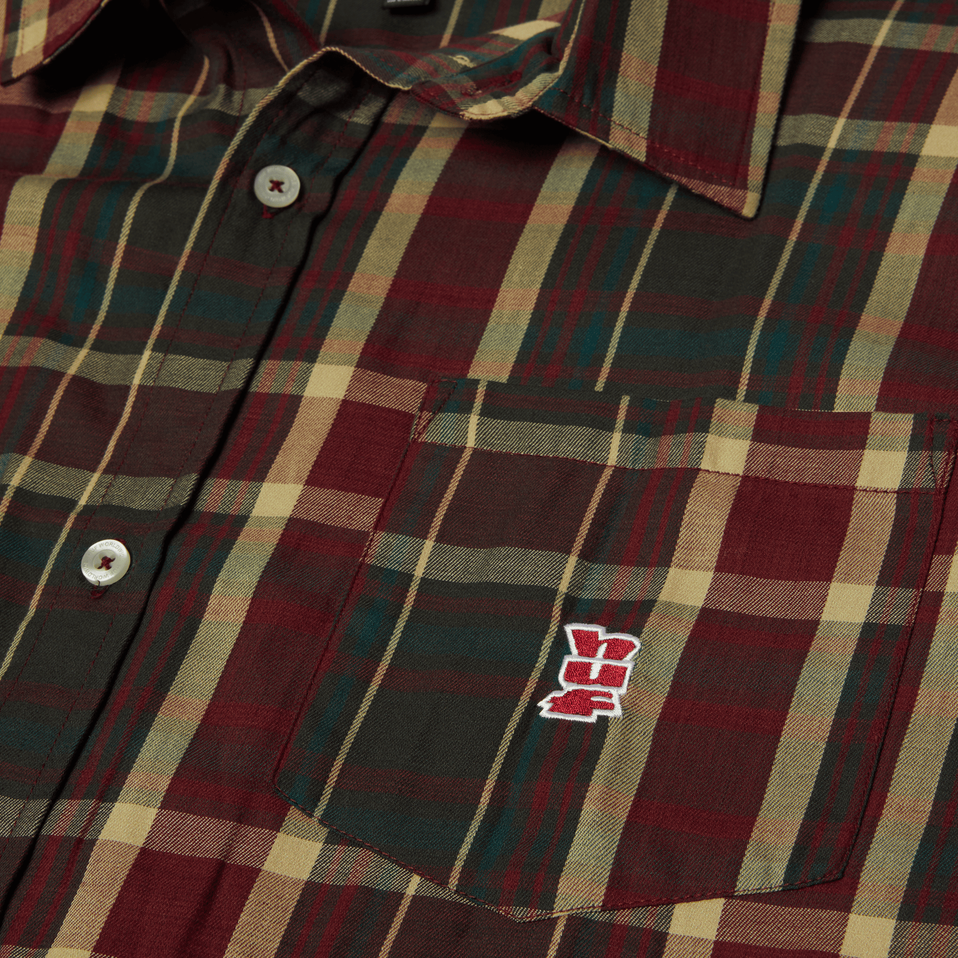 Huf Megablast Plaid Long Sleeve T-Shirt Deep Wine
