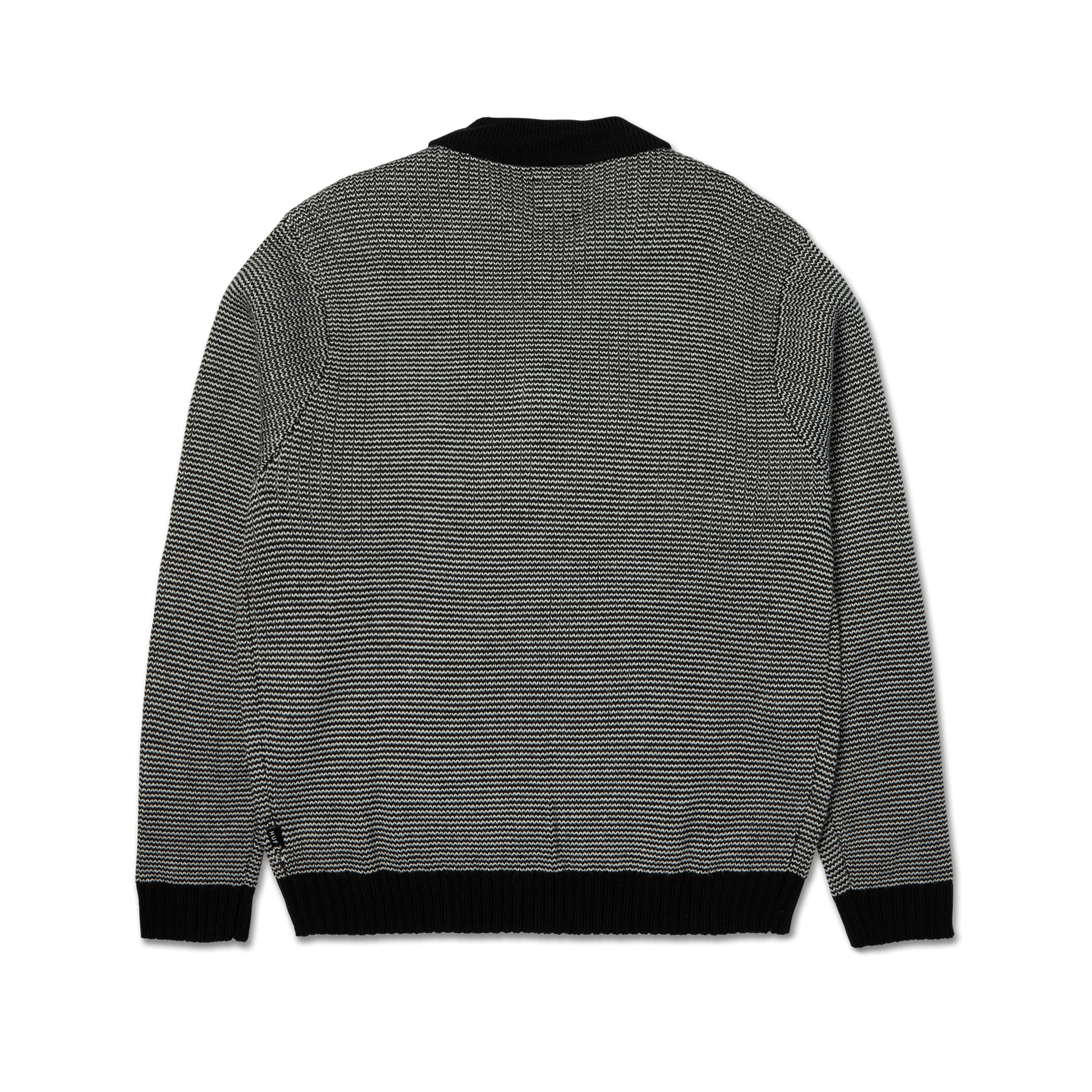 HUF Megablast Two Tone Waffle Sweater Black White