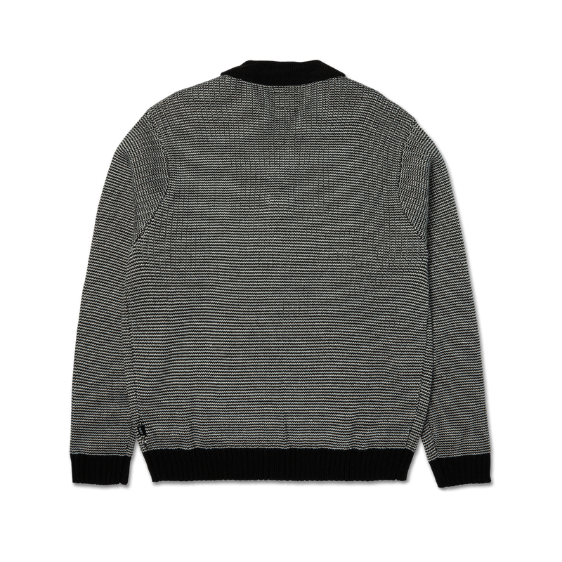 HUF Megablast Two Tone Waffle Sweater Black White