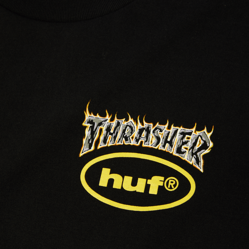 HUF x Thrasher Meltdown T-Shirt - Black