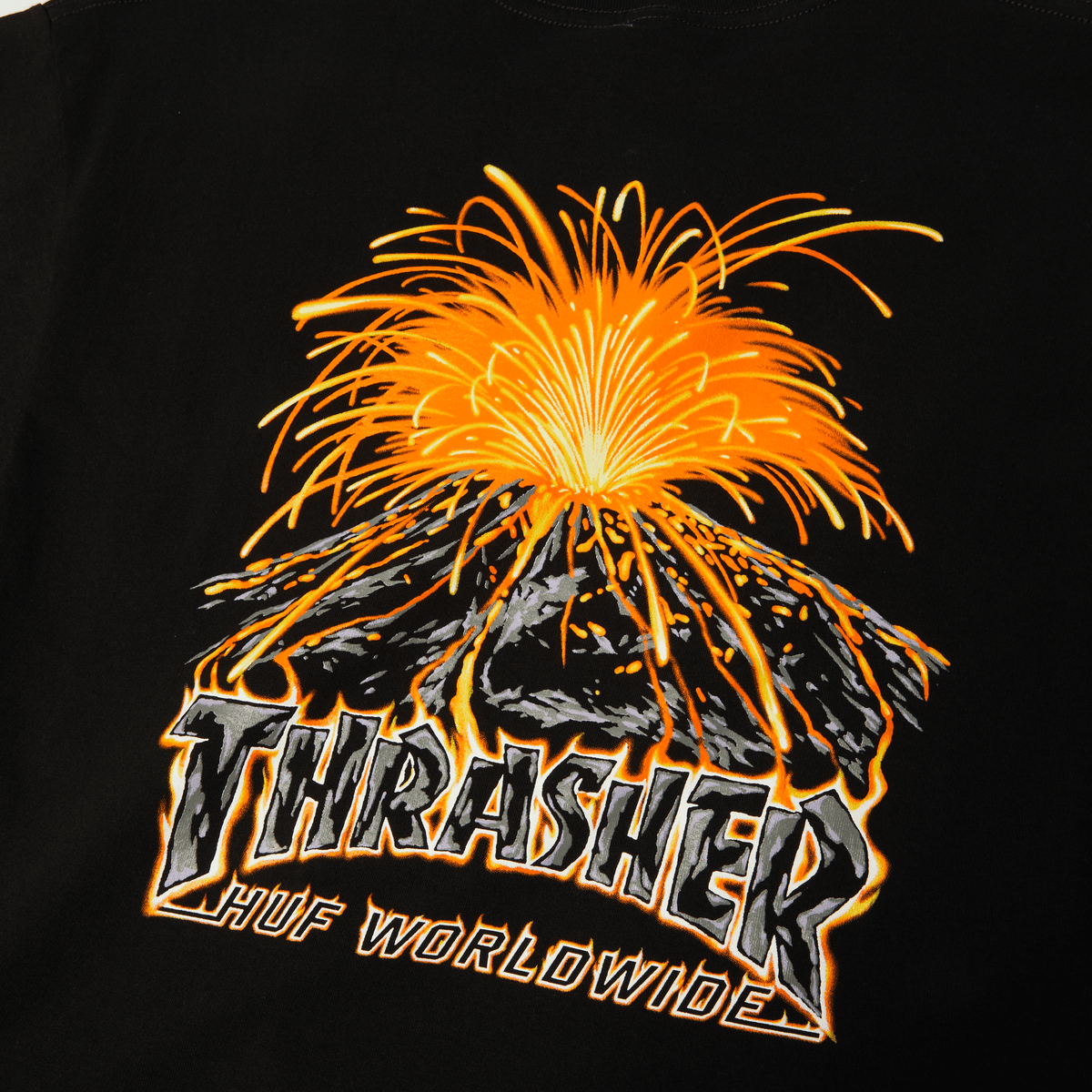 HUF x Thrasher Meltdown T-Shirt - Black