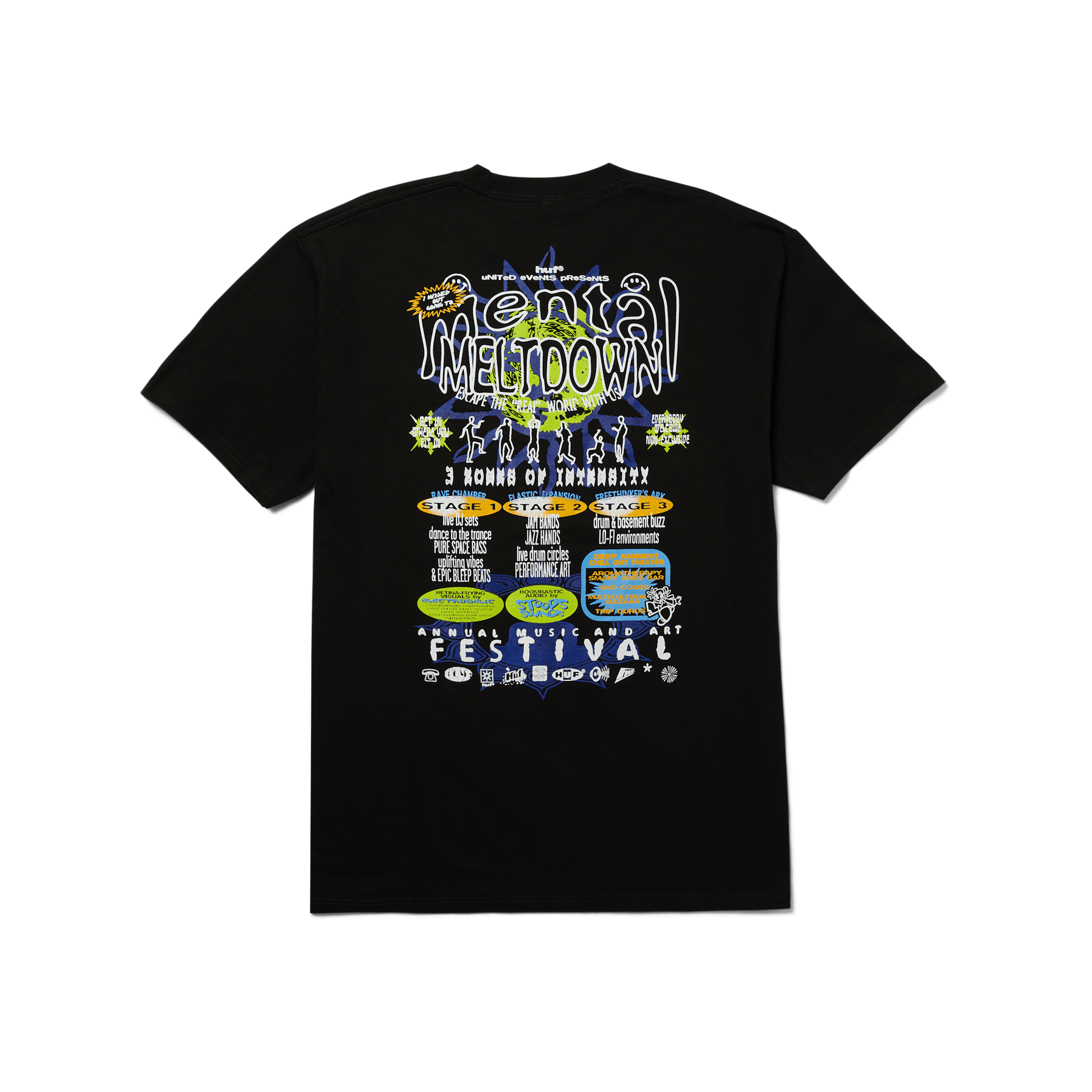 Huf Mental Meltdown T-Shirt Black